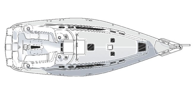 Catalina 385 deck plan © SW